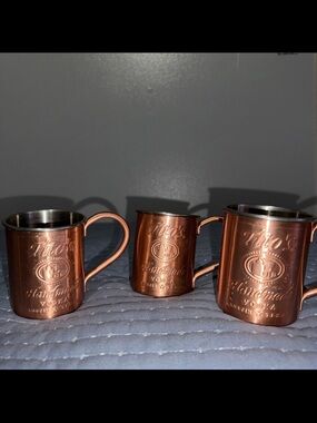 Tito's Handmade Vodka Tito's Vodka Copper / Stainless Steel Lined Mule Mugu lot